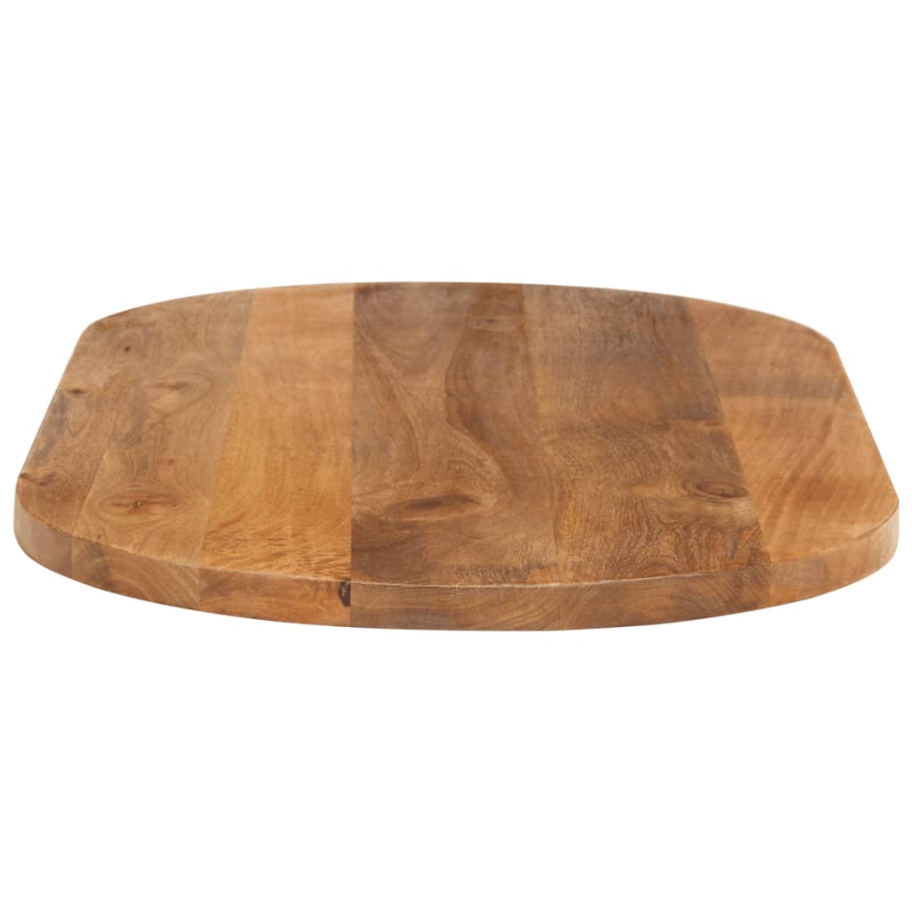 Piano Tavolo 80x40x3,8 cm Ovale in Legno Massello di Mango