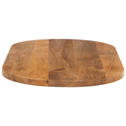 Piano Tavolo 80x40x3,8 cm Ovale in Legno Massello di Mango