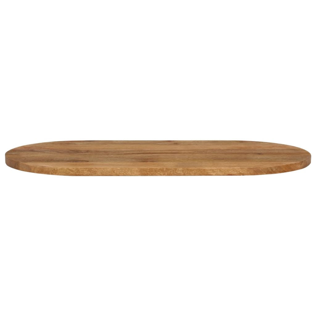 Piano Tavolo 100x50x3,8 cm Ovale in Legno Massello di Mango | homemem39