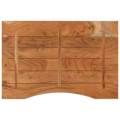 Piano Scrivania 100x60x2,5cm Rettangolare Legno Massello Acacia