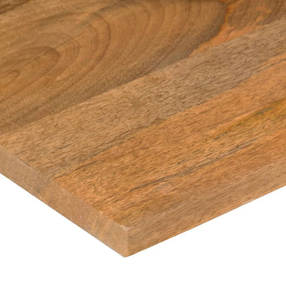 Piano Scrivania con Curva 100x80x2,5cm Massello Grezzo di Mango