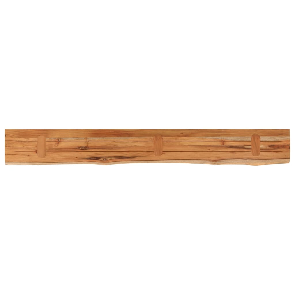 Mensola Muro 140x20x3,8cm Rettangolare Legno Acacia Bordi Vivi | homemem39