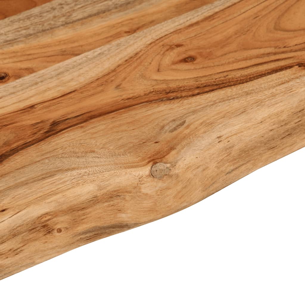 Mensola Muro 160x20x3,8cm Rettangolare Legno Acacia Bordi Vivi | homemem39