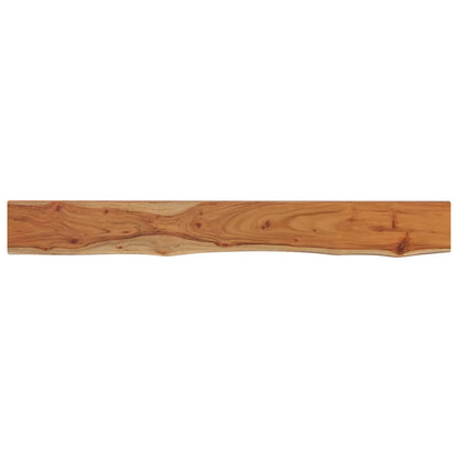Mensola Muro 180x20x3,8cm Rettangolare Legno Acacia Bordi Vivi