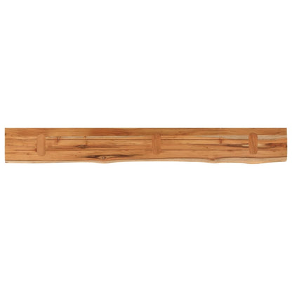 Mensola Muro 180x20x3,8cm Rettangolare Legno Acacia Bordi Vivi