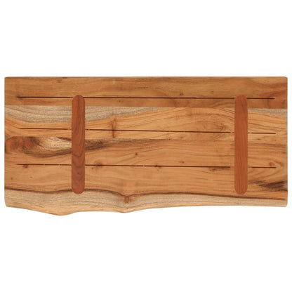 Mensola a Muro 60x30x3,8cm Rettangolare Legno Acacia Bordi Vivi | homemem39