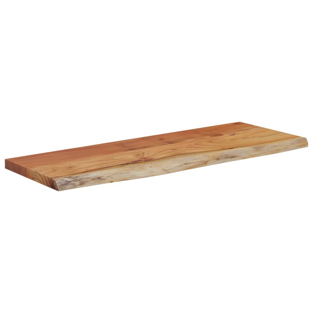Mensola a Muro 70x30x3,8cm Rettangolare Legno Acacia Bordi Vivi