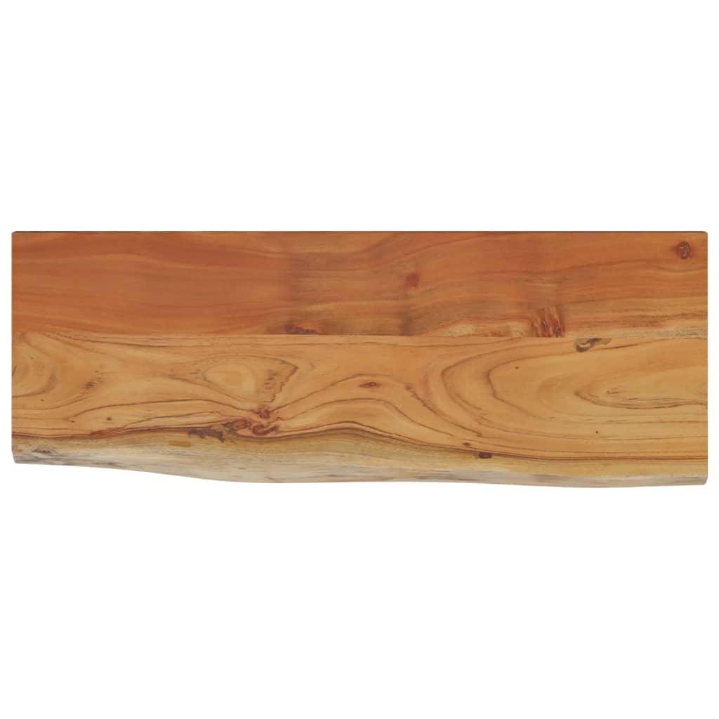 Mensola a Muro 80x30x3,8cm Rettangolare Legno Acacia Bordi Vivi