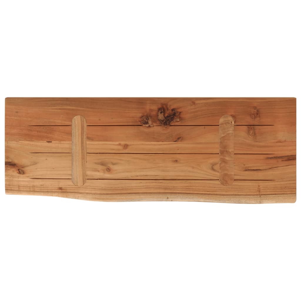 Mensola a Muro 80x30x3,8cm Rettangolare Legno Acacia Bordi Vivi
