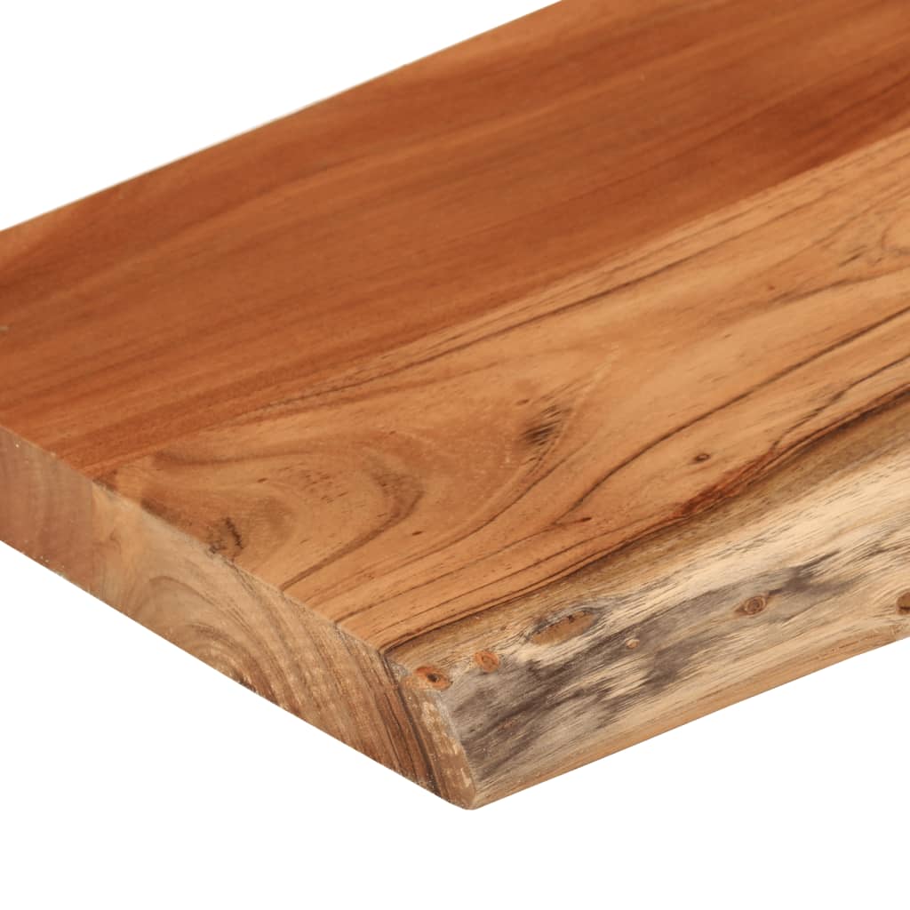 Mensola a Muro 80x30x3,8cm Rettangolare Legno Acacia Bordi Vivi