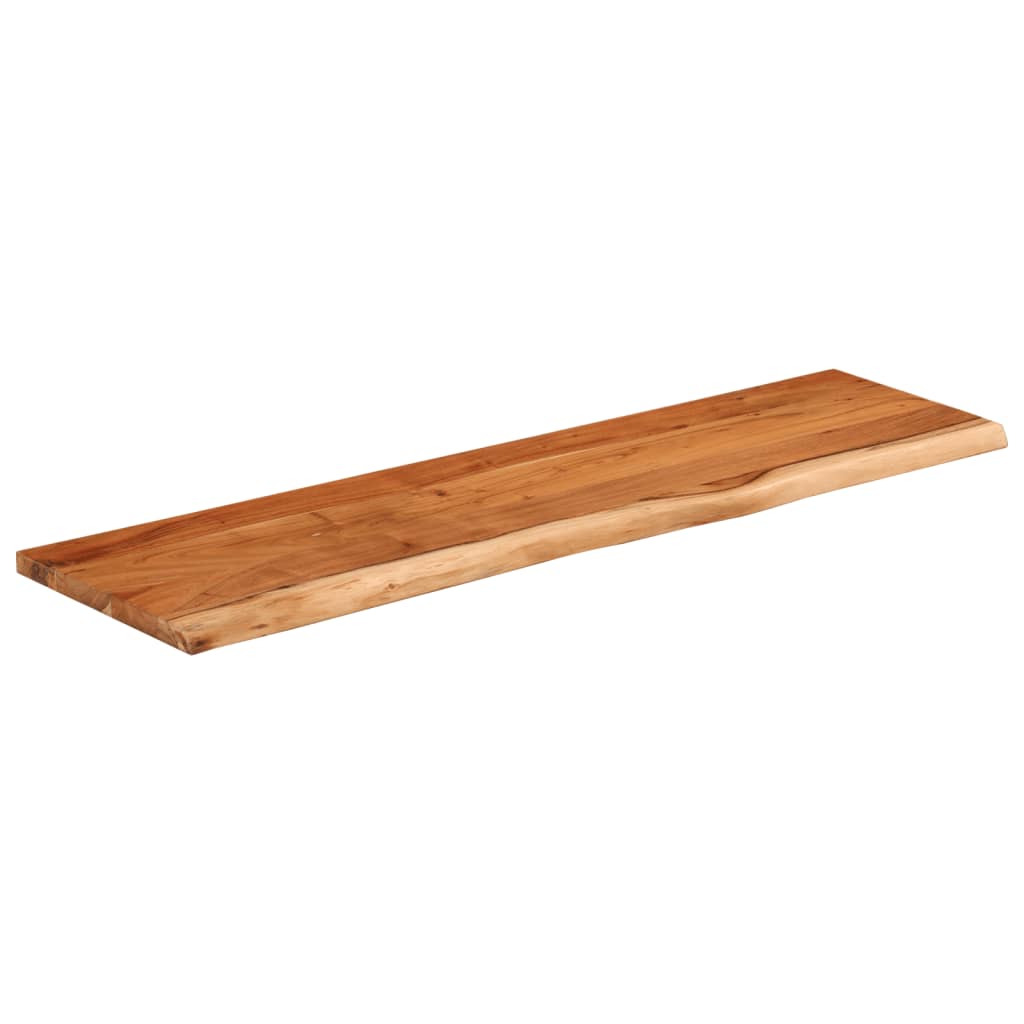 Mensola a Muro 90x30x3,8cm Rettangolare Legno Acacia Bordi Vivi | homemem39