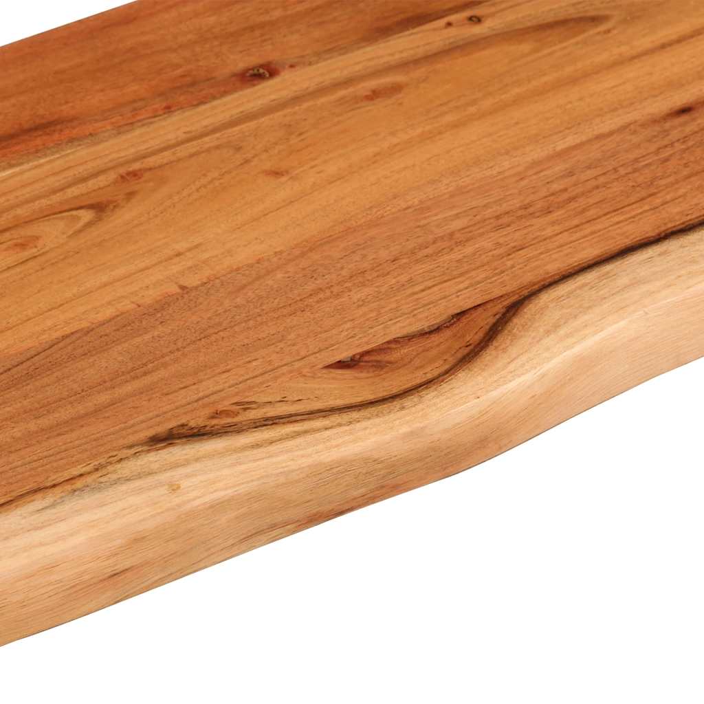 Mensola Muro 100x30x3,8cm Rettangolare Legno Acacia Bordi Vivi | homemem39
