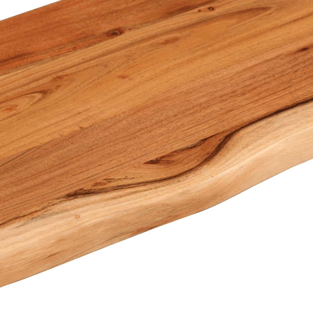 Mensola Muro 110x30x3,8cm Rettangolare Legno Acacia Bordi Vivi | homemem39