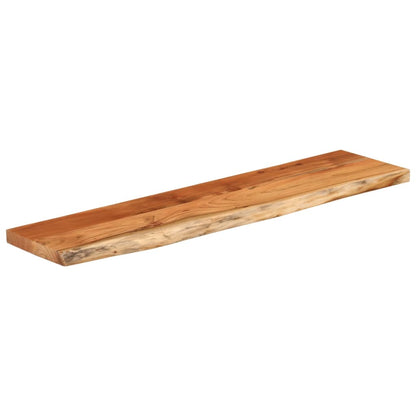 Mensola Muro 120x30x3,8cm Rettangolare Legno Acacia Bordi Vivi | homemem39