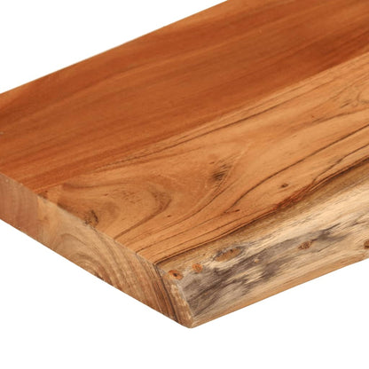 Mensola Muro 120x30x3,8cm Rettangolare Legno Acacia Bordi Vivi | homemem39