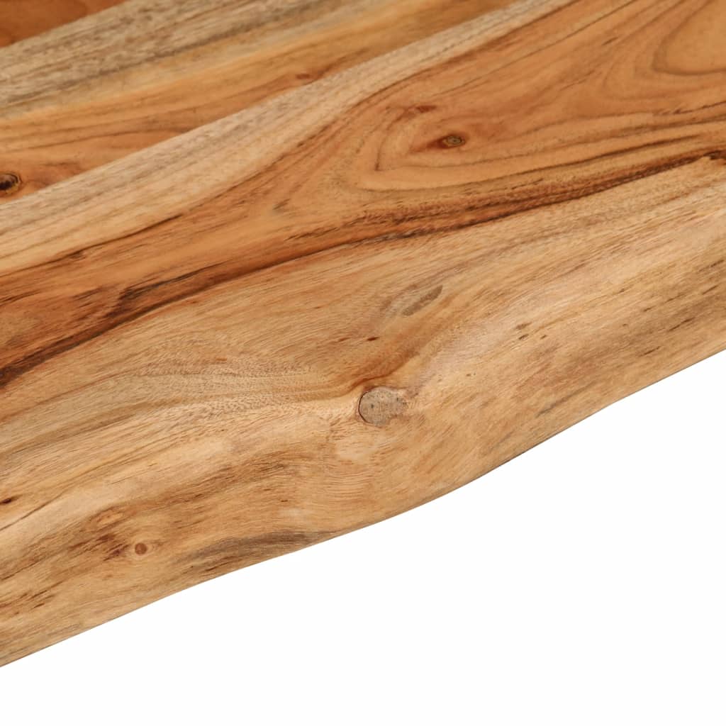 Piano Tavolo 140x30x3,8 cm Rettangolare Legno Acacia Bordi Vivi | homemem39