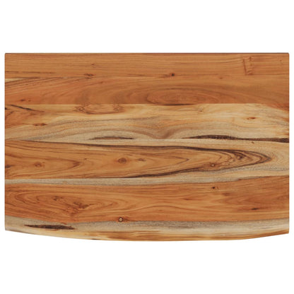 Mensola a Muro 70x40x3,8cm Rettangolare Legno Acacia Bordi Vivi | homemem39