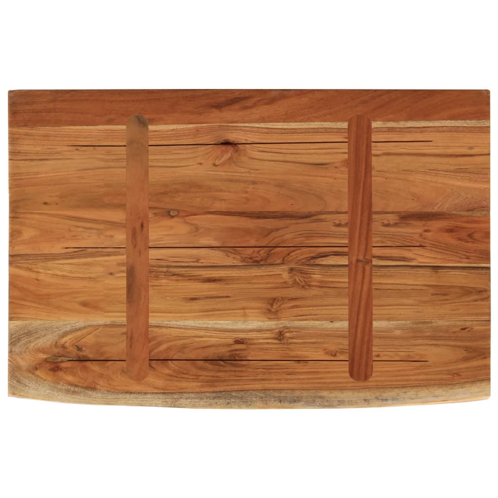 Mensola a Muro 70x40x3,8cm Rettangolare Legno Acacia Bordi Vivi | homemem39