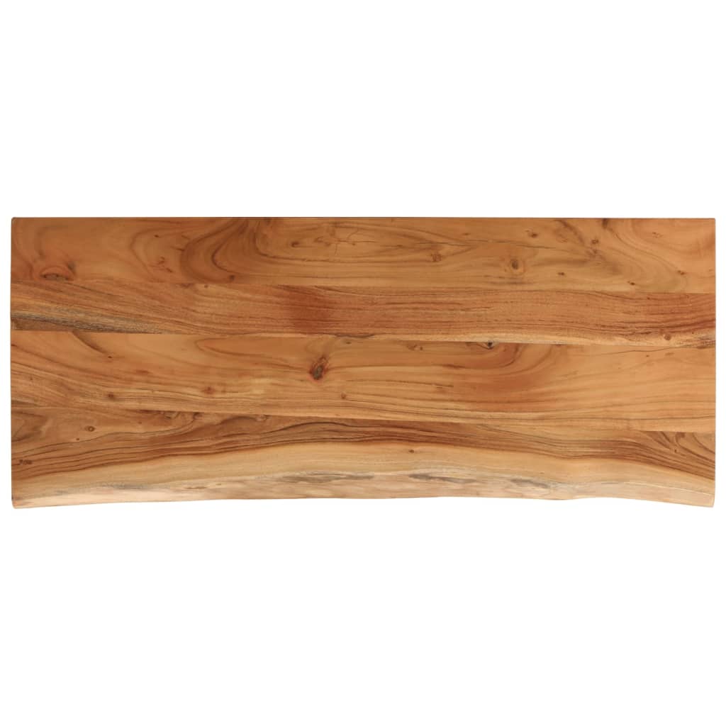 Piano Tavolo 90x40x3,8 cm Rettangolare Legno Acacia Bordi Vivi | homemem39