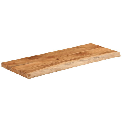 Piano Tavolo 90x40x3,8 cm Rettangolare Legno Acacia Bordi Vivi | homemem39