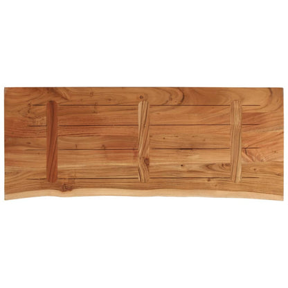 Piano Tavolo 90x40x3,8 cm Rettangolare Legno Acacia Bordi Vivi | homemem39