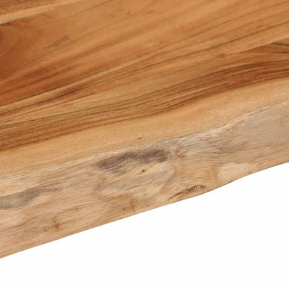 Piano Tavolo 100x40x3,8 cm Rettangolare Legno Acacia Bordi Vivi