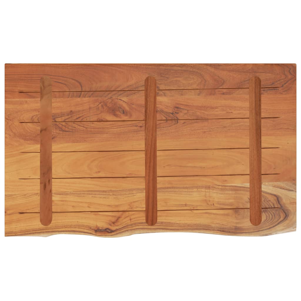 Piano Bagno 90x60x3,8 cm Rettangolare Legno Massello di Acacia | homemem39