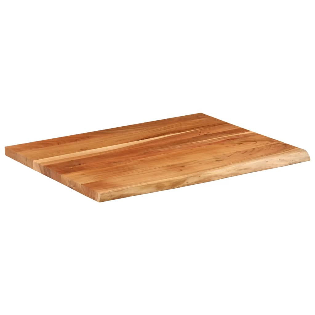 Piano Scrivania 90x80x3,8 Rettangolare Legno Acacia Bordi Vivi | homemem39
