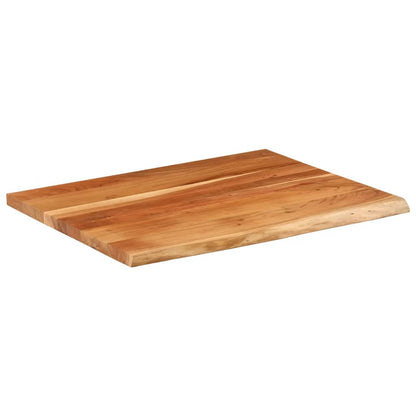 Piano Scrivania 90x80x3,8 Rettangolare Legno Acacia Bordi Vivi | homemem39