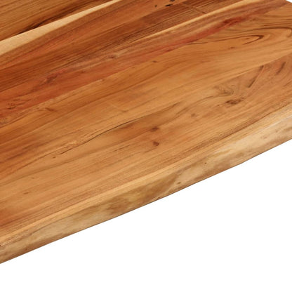 Piano Scrivania 90x80x3,8 Rettangolare Legno Acacia Bordi Vivi | homemem39