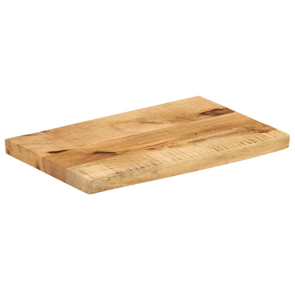 Piano Tavolo 40x30x3,8 cm Bordi Vivi Legno di Mango Grezzo | homemem39