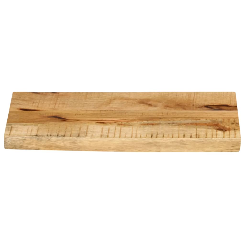Piano Tavolo 40x30x3,8 cm Bordi Vivi Legno di Mango Grezzo | homemem39