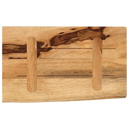 Piano Tavolo 40x30x3,8 cm Bordi Vivi Legno di Mango Grezzo | homemem39