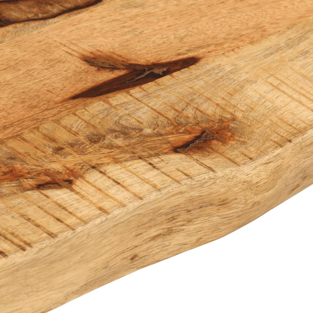 Piano Tavolo 40x30x3,8 cm Bordi Vivi Legno di Mango Grezzo | homemem39