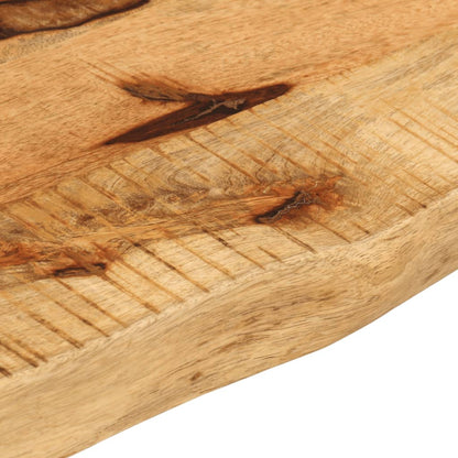 Piano Tavolo 40x30x3,8 cm Bordi Vivi Legno di Mango Grezzo
