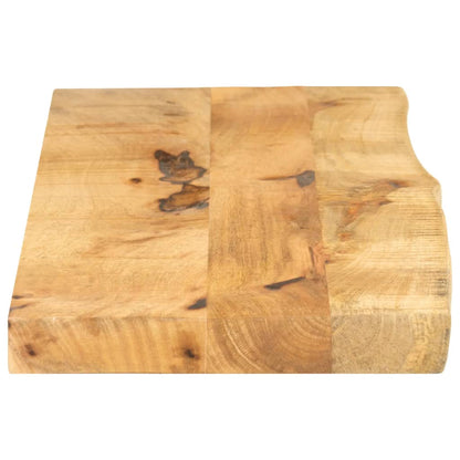 Piano Tavolo 100x40x3,8 cm Bordi Vivi Legno di Mango Grezzo | homemem39