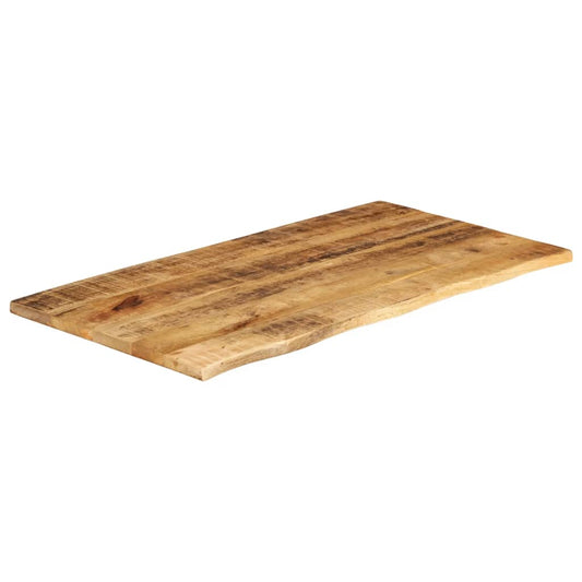 Piano Tavolo 110x60x3,8 cm Bordi Vivi Legno di Mango Grezzo | homemem39