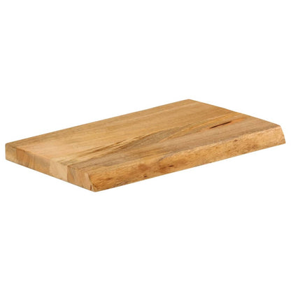 Piano Tavolo Bordi Vivi 50x20x2,5 cm in Legno Massello di Mango
