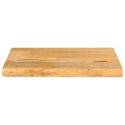 Piano Tavolo Bordi Vivi 50x20x2,5 cm in Legno Massello di Mango