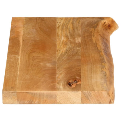 Piano Tavolo Bordi Vivi in Legno Massello di Mango