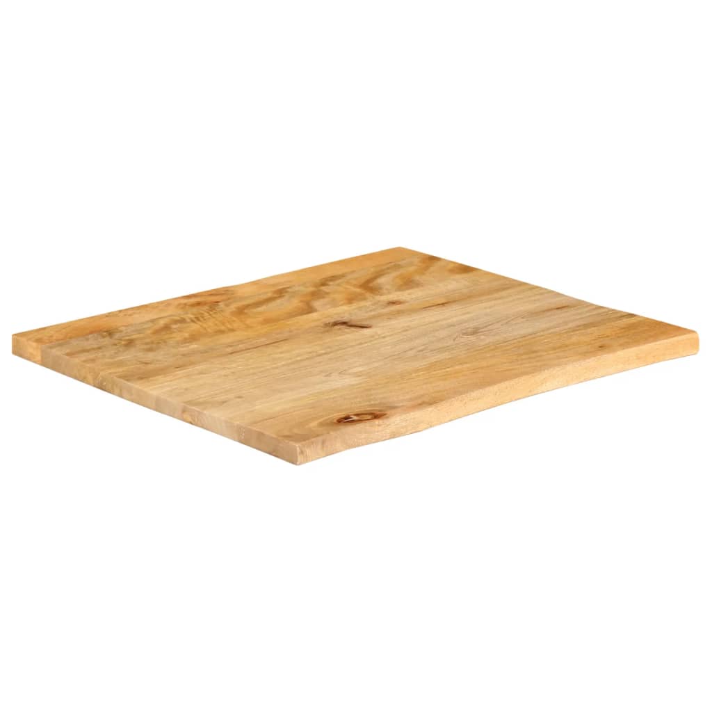 Piano Tavolo Bordi Vivi 40x40x2,5 cm in Legno Massello di Mango | homemem39