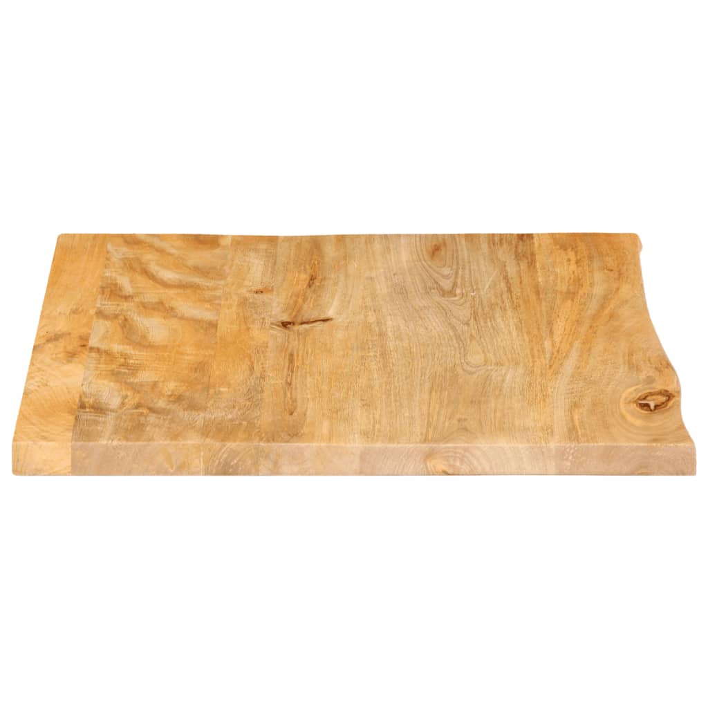 Piano Tavolo Bordi Vivi in Legno Massello di Mango