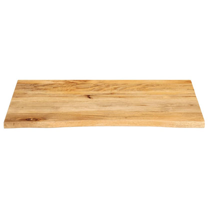 Piano Tavolo Bordi Vivi 70x60x2,5 cm in Legno Massello di Mango