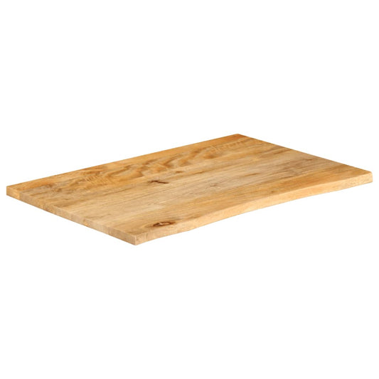 Piano Tavolo Bordi Vivi 90x60x2,5 cm in Legno Massello di Mango