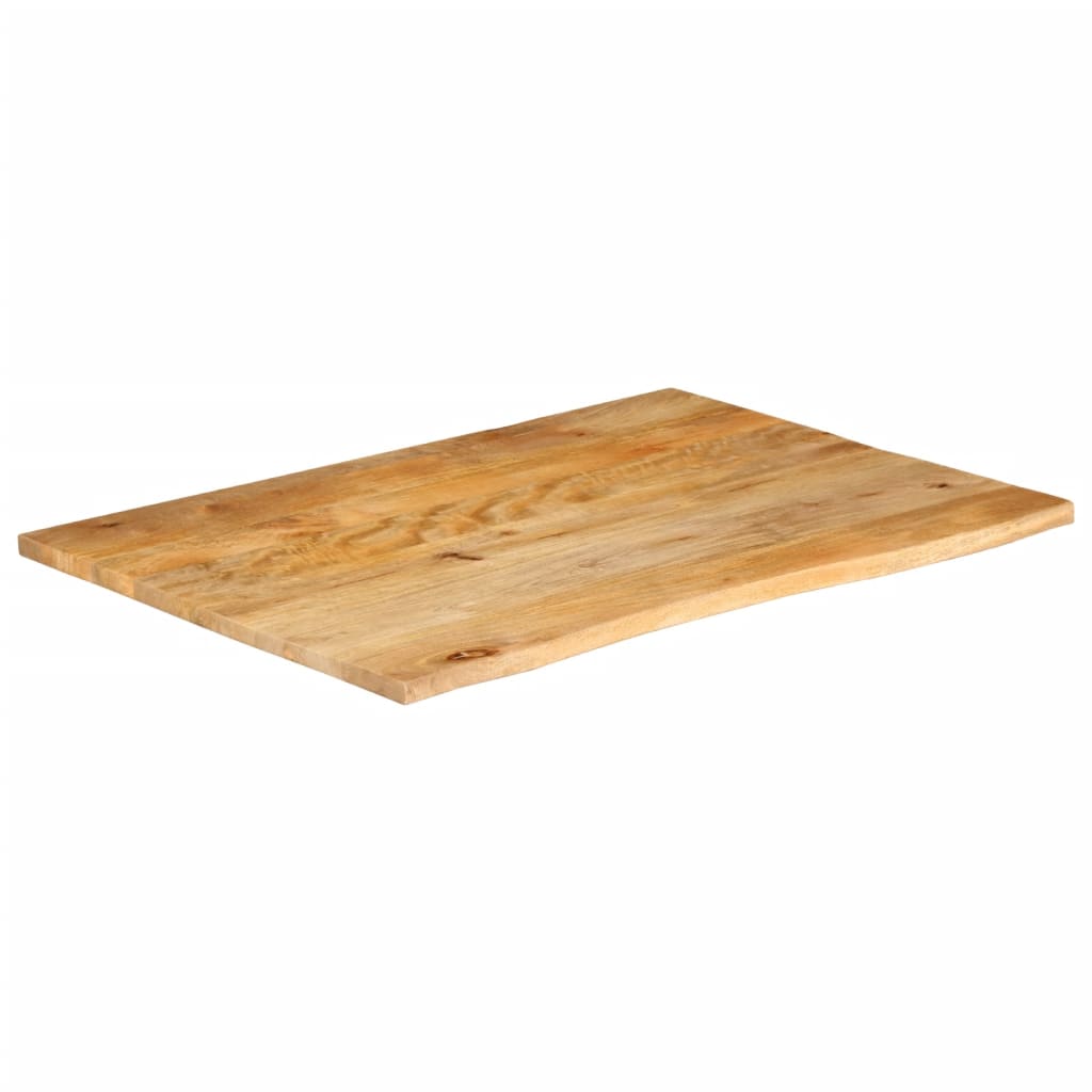 Piano Tavolo Bordi Vivi in Legno Massello di Mango