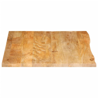 Piano Tavolo Bordi Vivi in Legno Massello di Mango