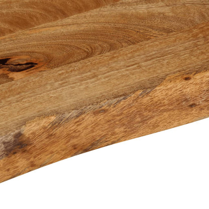 Piano Tavolo Bordi Vivi 50x20x3,8 cm in Legno Massello di Mango