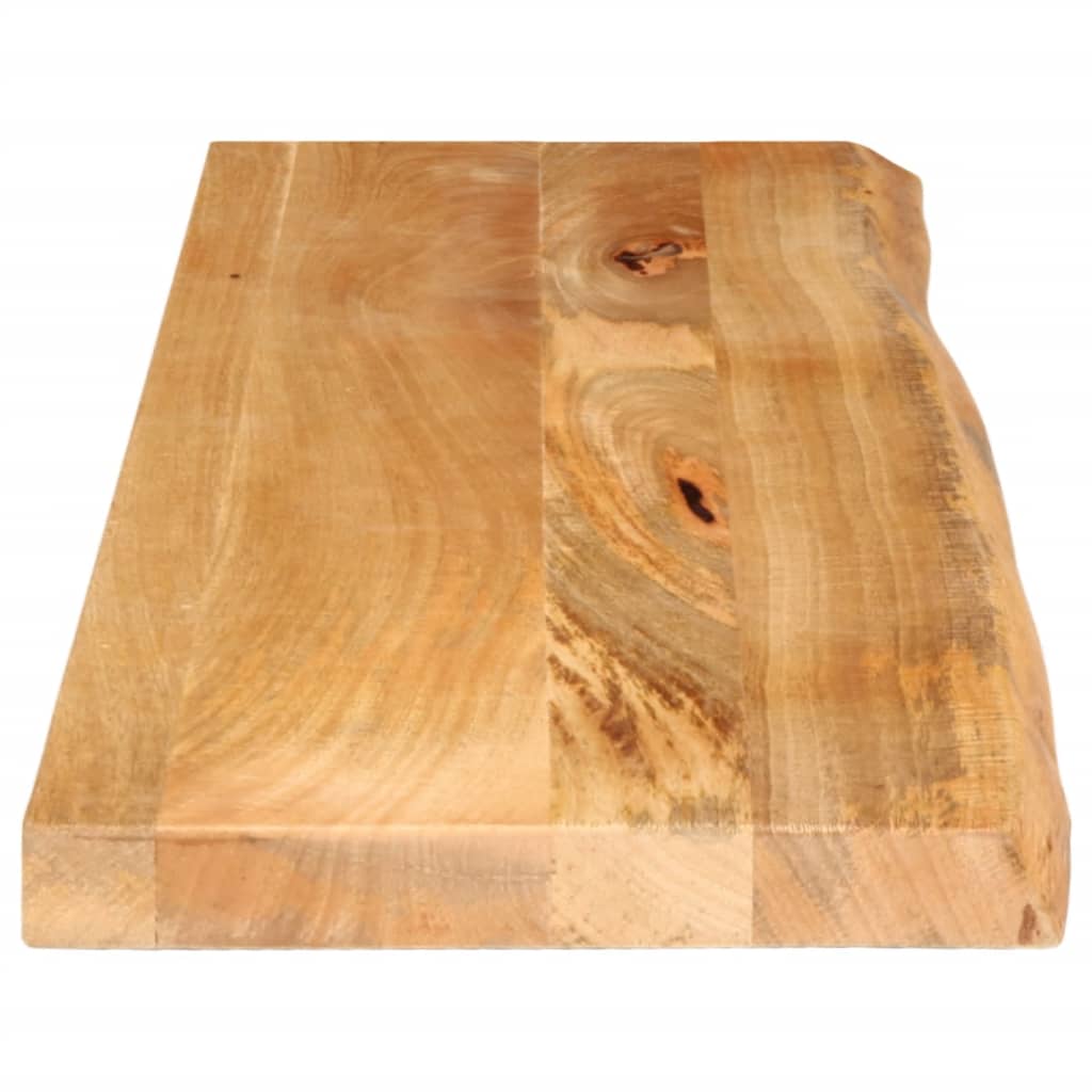 Piano Tavolo Bordi Vivi in Legno Massello di Mango