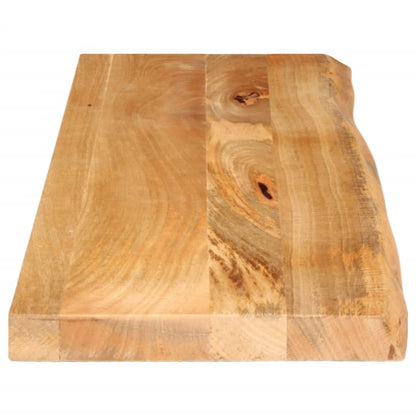 Piano Tavolo Bordi Vivi in Legno Massello di Mango