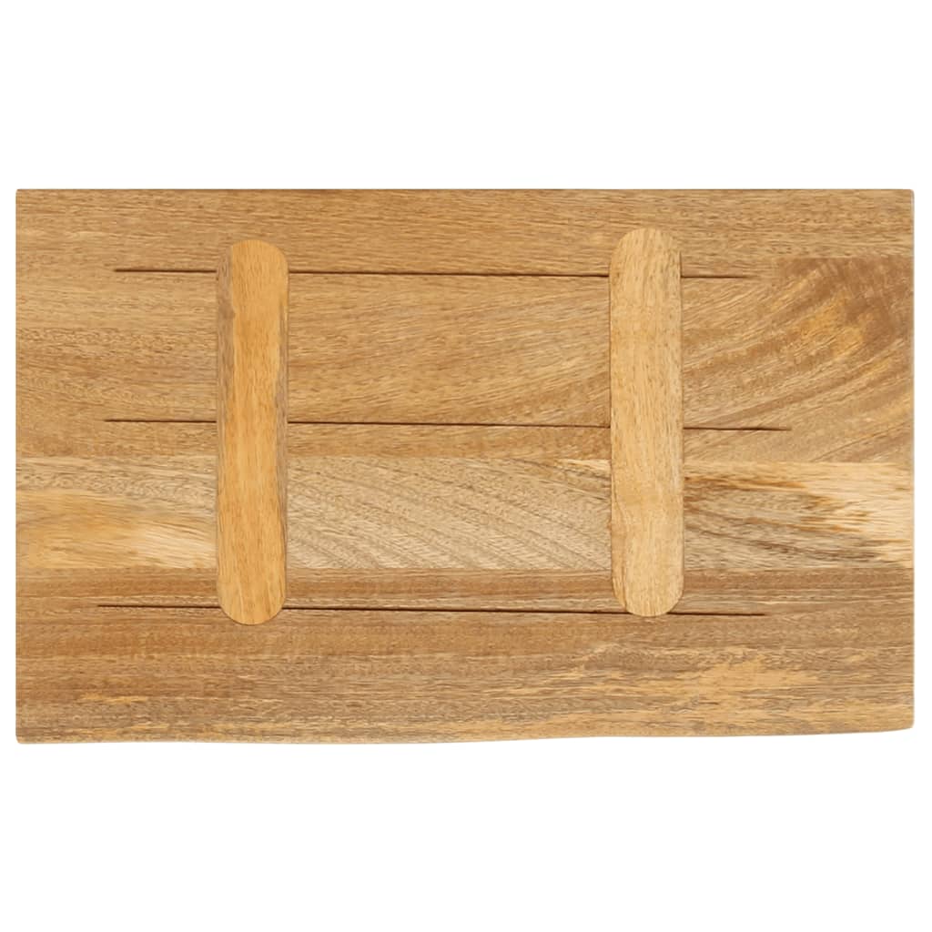 Piano Tavolo Bordi Vivi 60x40x3,8 cm in Legno Massello di Mango